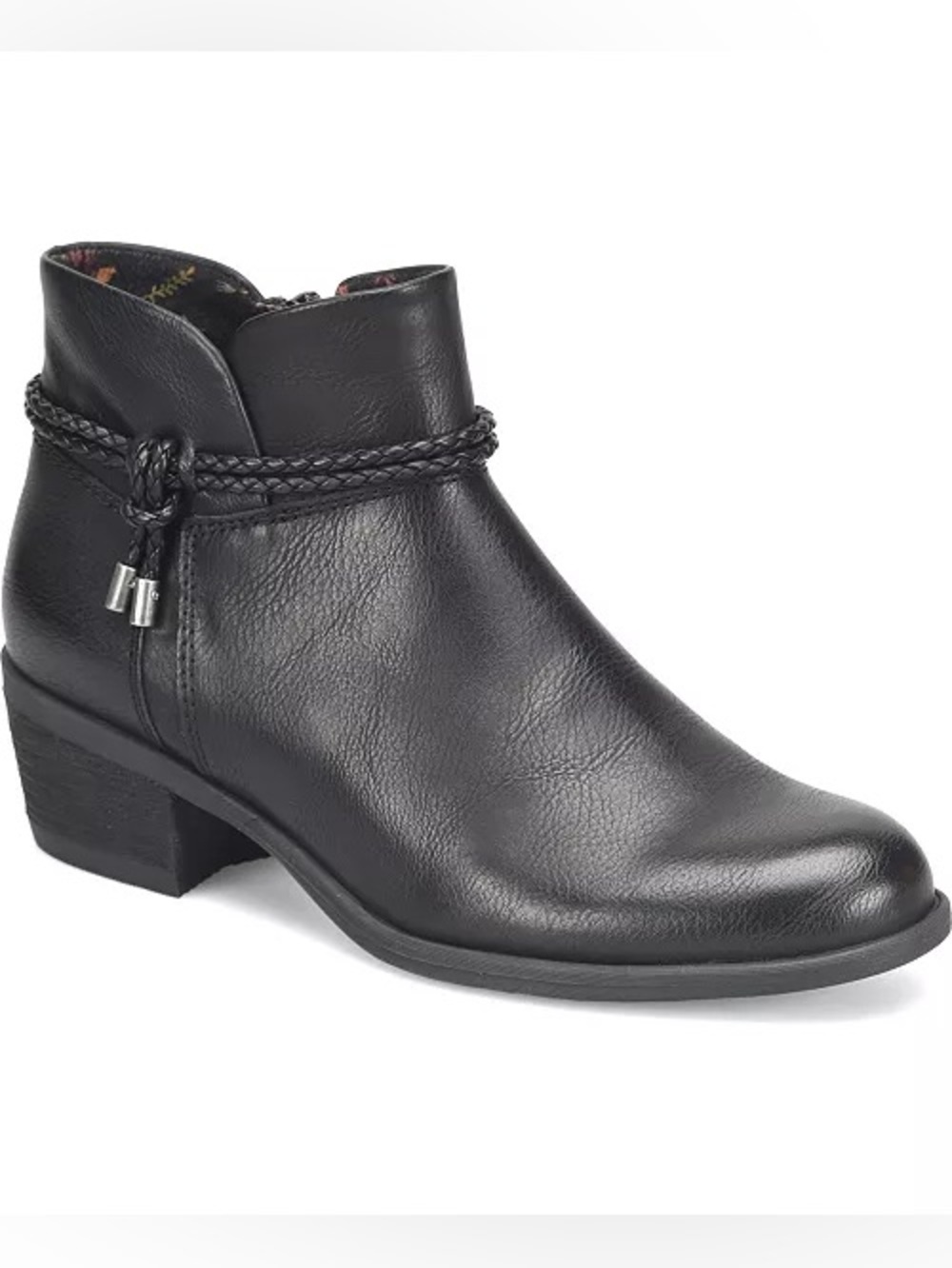 b.o.c. Lindsay Rope Comfort Booties Black Western Chic Ankle Boots Women’s 9M